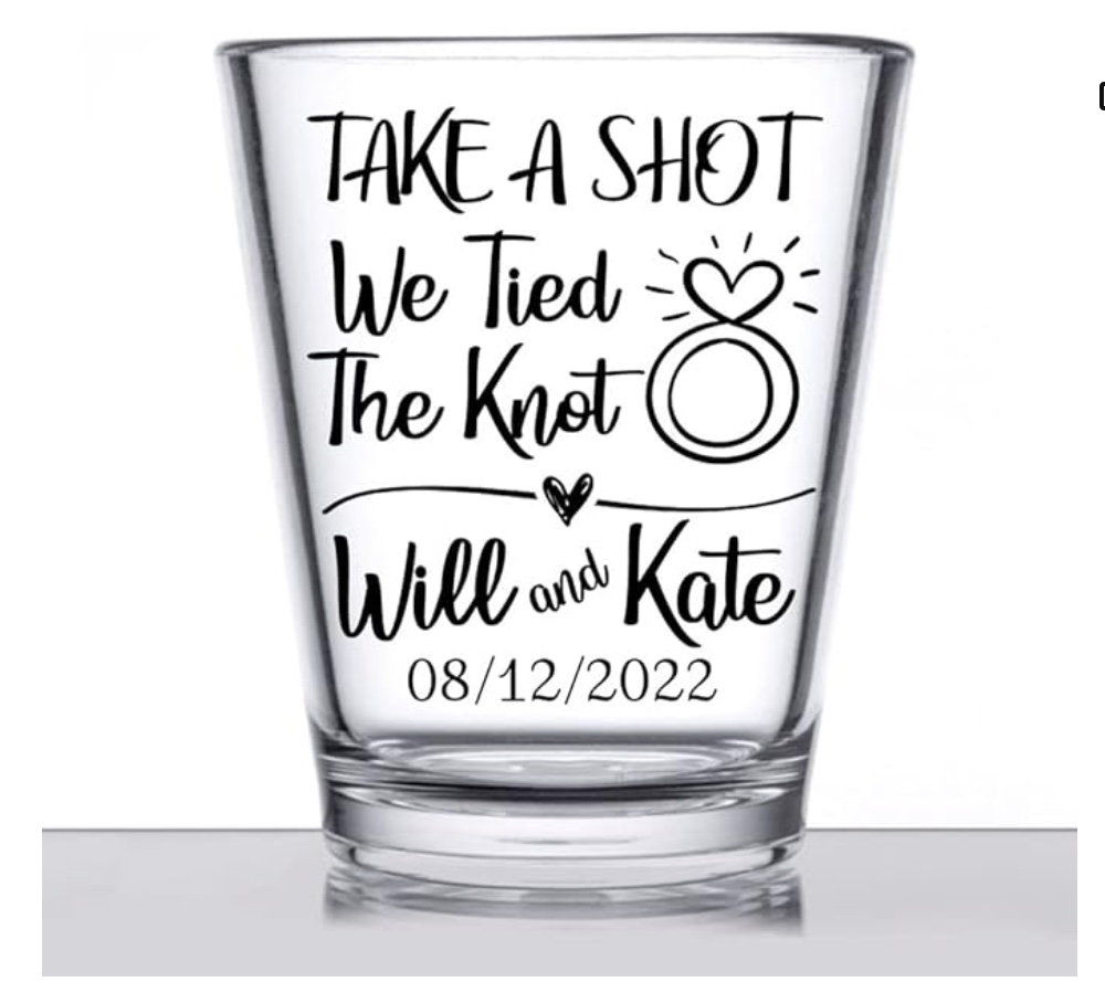 Greenville SC wedding venue - Ballenger Bridge Trending wedding guest gifts 2025 personalized shot glass